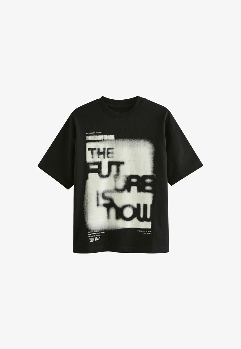 Next SHORT SLEEVE GRAPHIC STANDARD - T-Shirt print - black