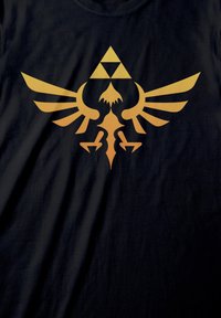 Henry Tiger NINTENDO LEGEND OF ZELDA HYRULE LOGO - Triko s potiskem - black