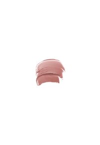Cremefarvet læbestift swatch i en blød, varm pink nuance; glat tekstur med en blank finish, påført i overlappende stræk på en hvid baggrund.