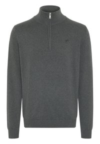 Polo Sylt MIT KURZEM ZIPPER - Strickpullover - m magnet melange