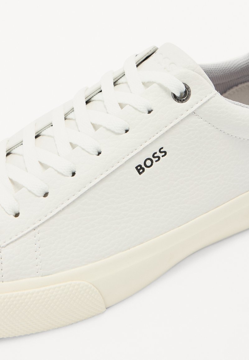 BOSS Hommes Aiden Tenn Baskets Similicuir à Contrefort Contrastant