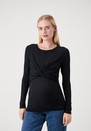 MLANLI JUNE - Majica z dolgimi rokavi - black