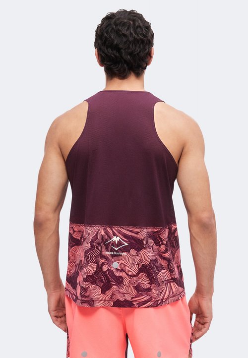 ASICS FUJITRAIL SINGLET - Top - blazing coral/dark aubergine — photo 3
