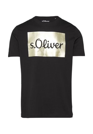 s.Oliver Print T-shirt - schwarz