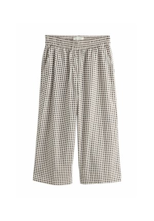 Next, Stoffhose - chocolate brown gingham