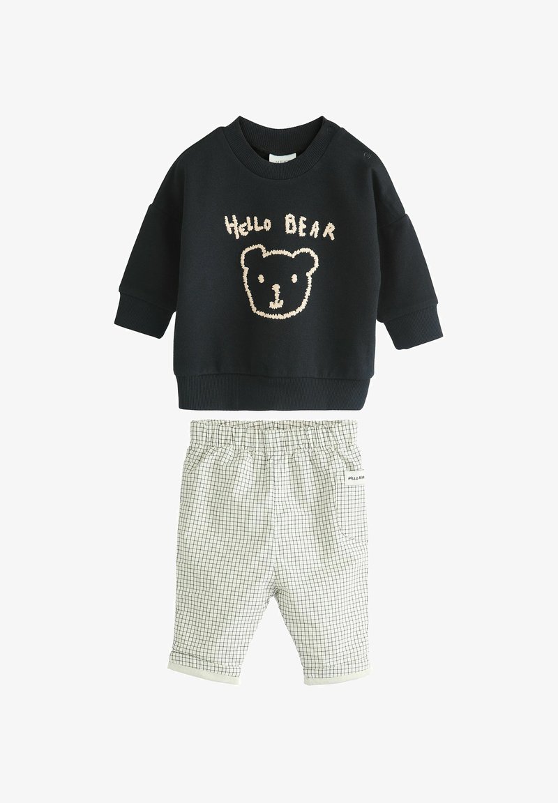 Next JOGGERS SET - Dressikomplekt - black white bear