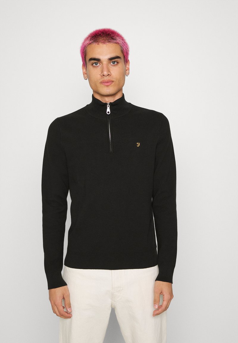 Farah LOUDER 1/4 ZIP - Camisola - black