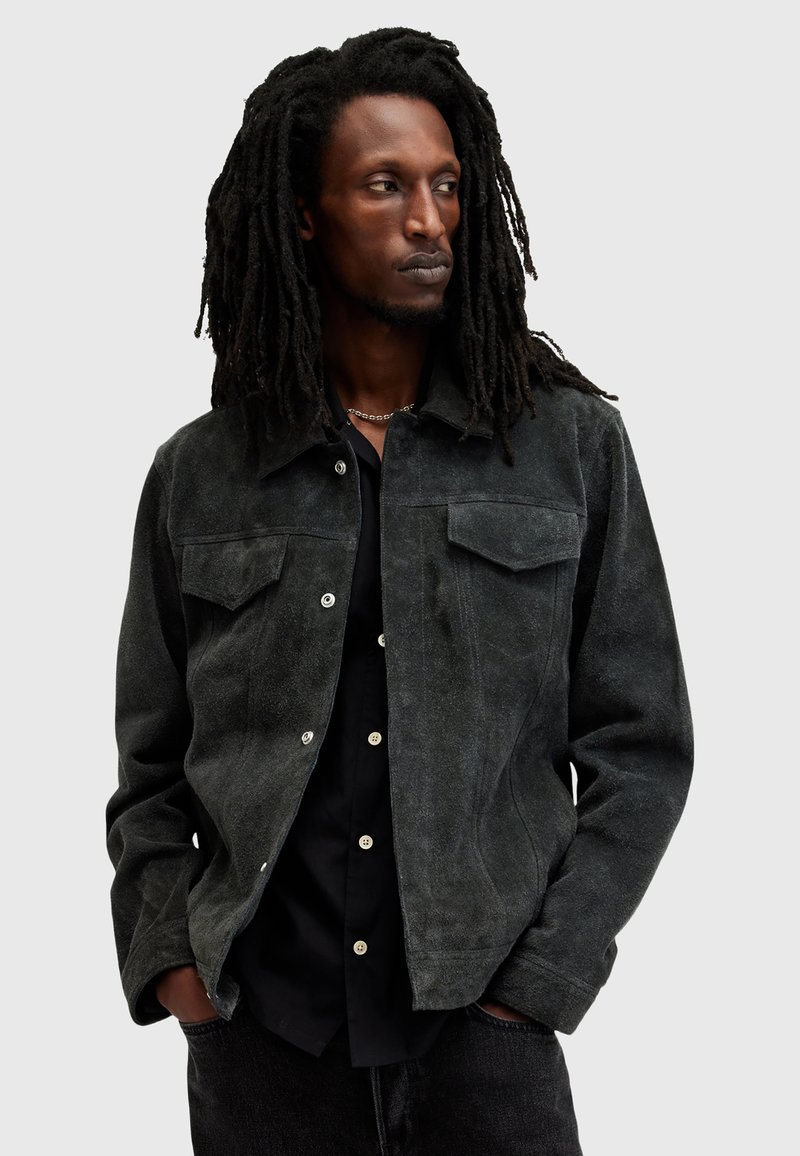 AllSaints HOPPER - Læderjakker - black