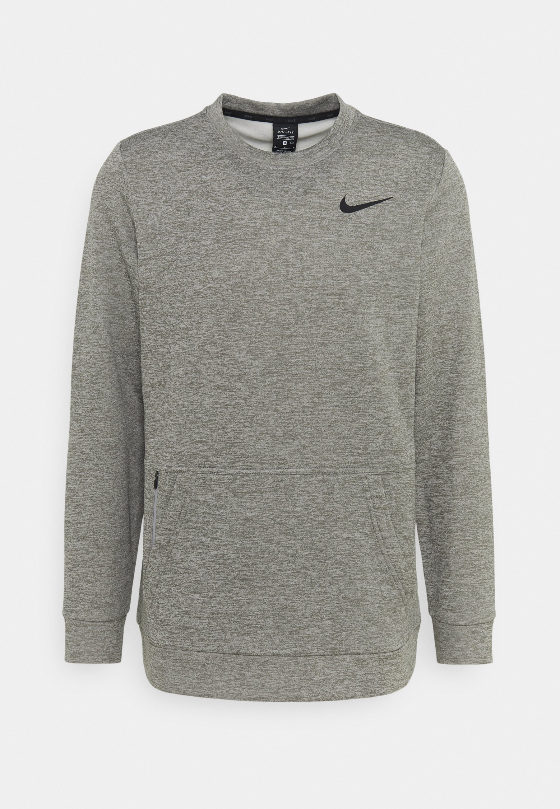 Nike Performance CREW Sweatshirt dark grey heatherblack Nike Sportswear Sweatshirt particle greywhitedunkelgrau