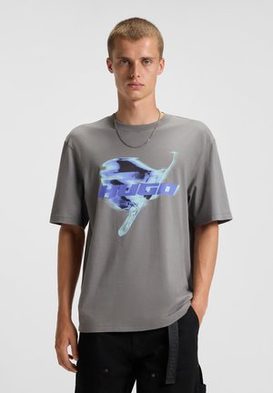 Print T-shirt - medium grey