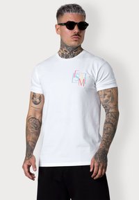 DECONSTRUCTED LOGO - T-shirt imprimé - white