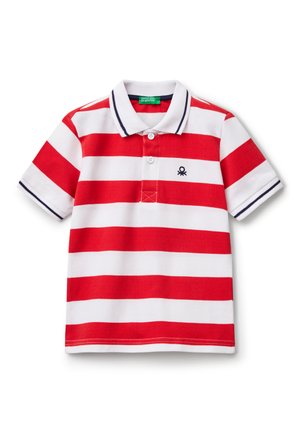 STRIPED SHORT SLEEVE   - Poloshirt - red white