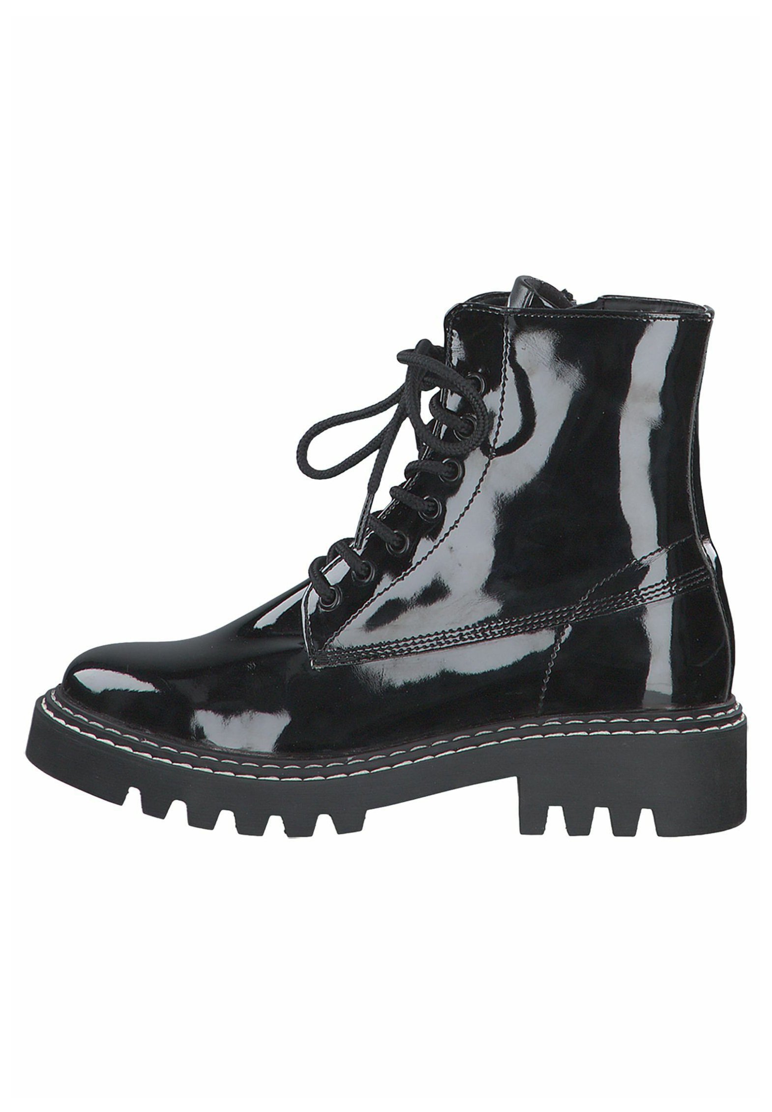 Tamaris Veterboots - black patent/Zwart - Zalando.be