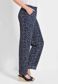 GOLDNER VERA - Broek - navy patterned