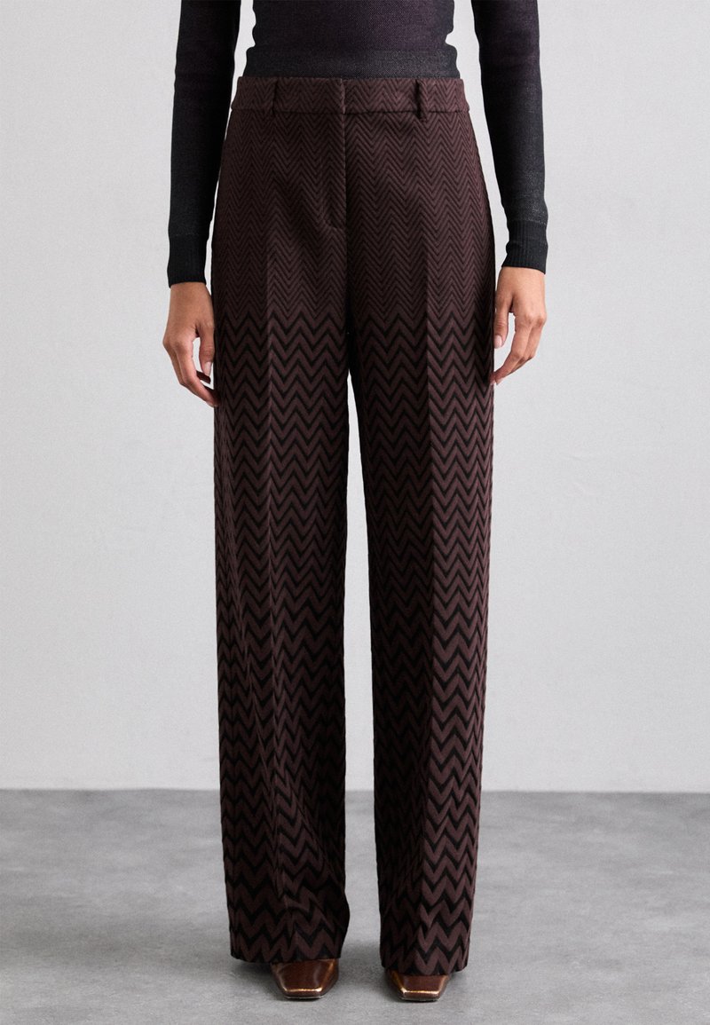 Missoni TROUSERS - Calças - chocolate plum