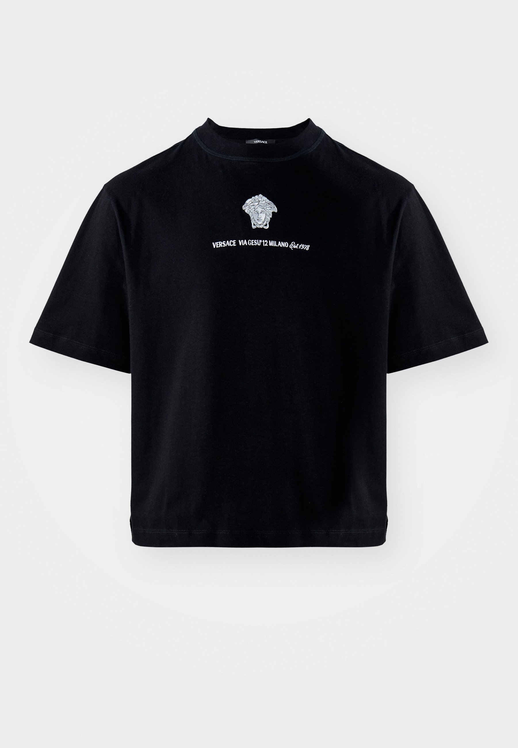 VERSACE Small Medusa Ｔシャツ Versace - T-shirt z nadrukiem/czarny - Zalando.pl