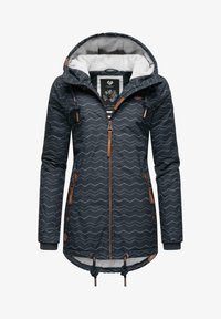 Selected, navy zig zag