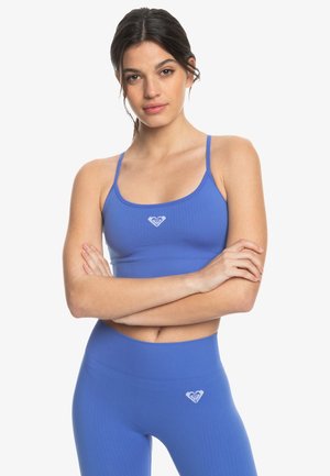 CHILL OUT SEAMLESS - Medium support sports bra - blue