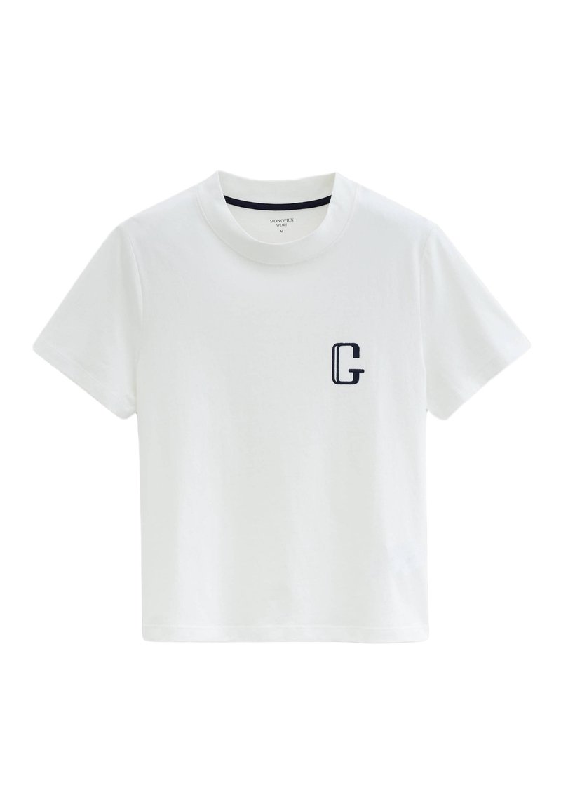 Monoprix T-shirt imprimé ecru/gris clair