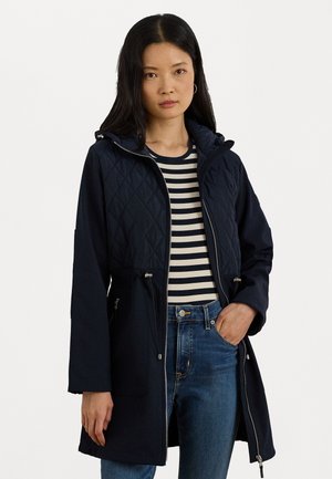 HOODED DIAMOND-QUILTED MOCKNECK JACKET - Parka - navy