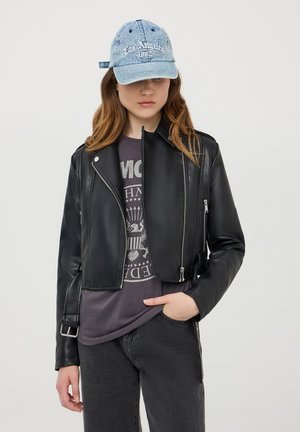 Terranova CROP - Giacca in similpelle - nero