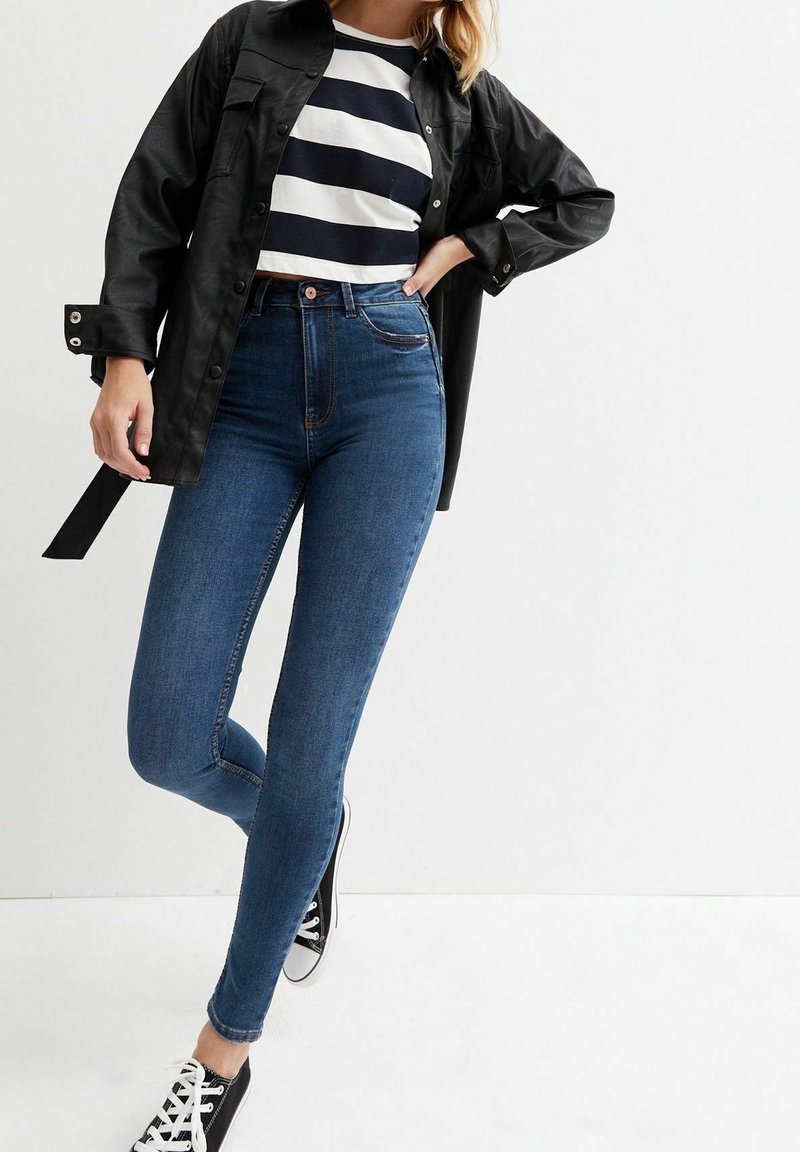 New Look Jeans Skinny mottled blue/bleu chiné (Seconde main