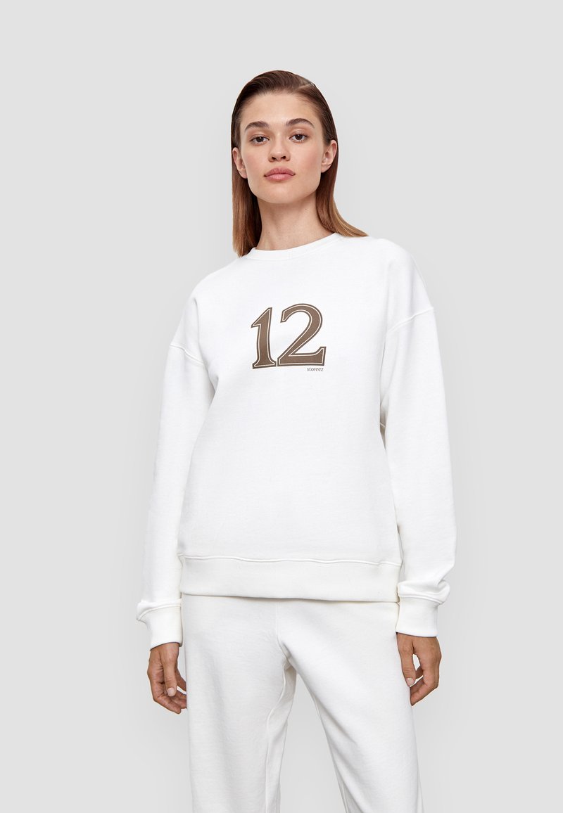 Damen Sweatshirts | 12storeez MIT DRUCK Sweatshirt ivory/weiß - JM48274 Damen Sweatshirts | 12storeez MIT DRUCK Sweatshirt ivory/weiß - JM48274