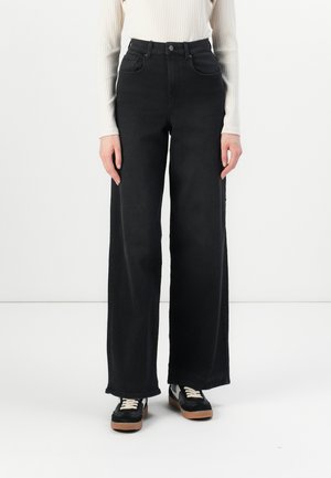 ONLHOPE LUSH WIDE LEG - Jeans relaxed fit - washed black