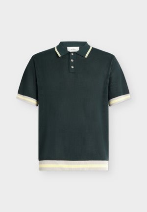 Les Deux, LACE KNITTED POLO - Πόλο - pine green