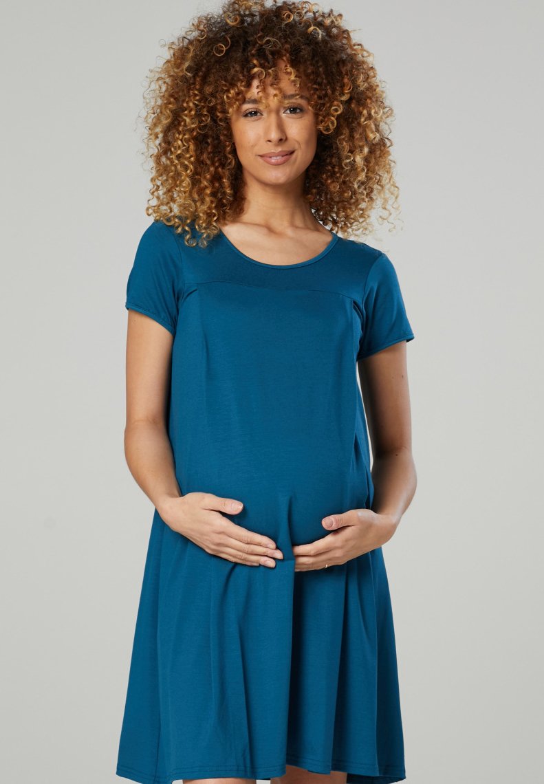 Happy Mama LABOR DELIVERY HOSPITAL BREASTFEEDING Nightie bottle green/blue Zalando.ie