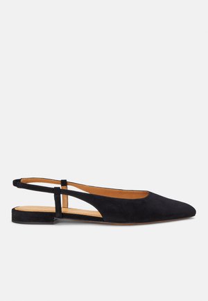 Polo Ralph Lauren, SUEDE SLINGBACK FLAT - Kannarihmaga baleriinad - black