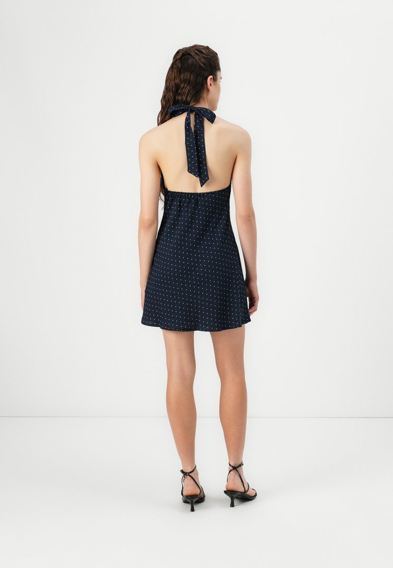 hollister navy blue polka dot dress Hollister Navy Floral Mini Dress