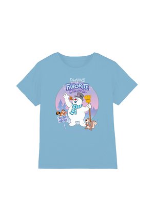 Cotton Soul, FROSTY THE SNOWMAN/FAVORITE UNISEX - Print T-shirt - light blue