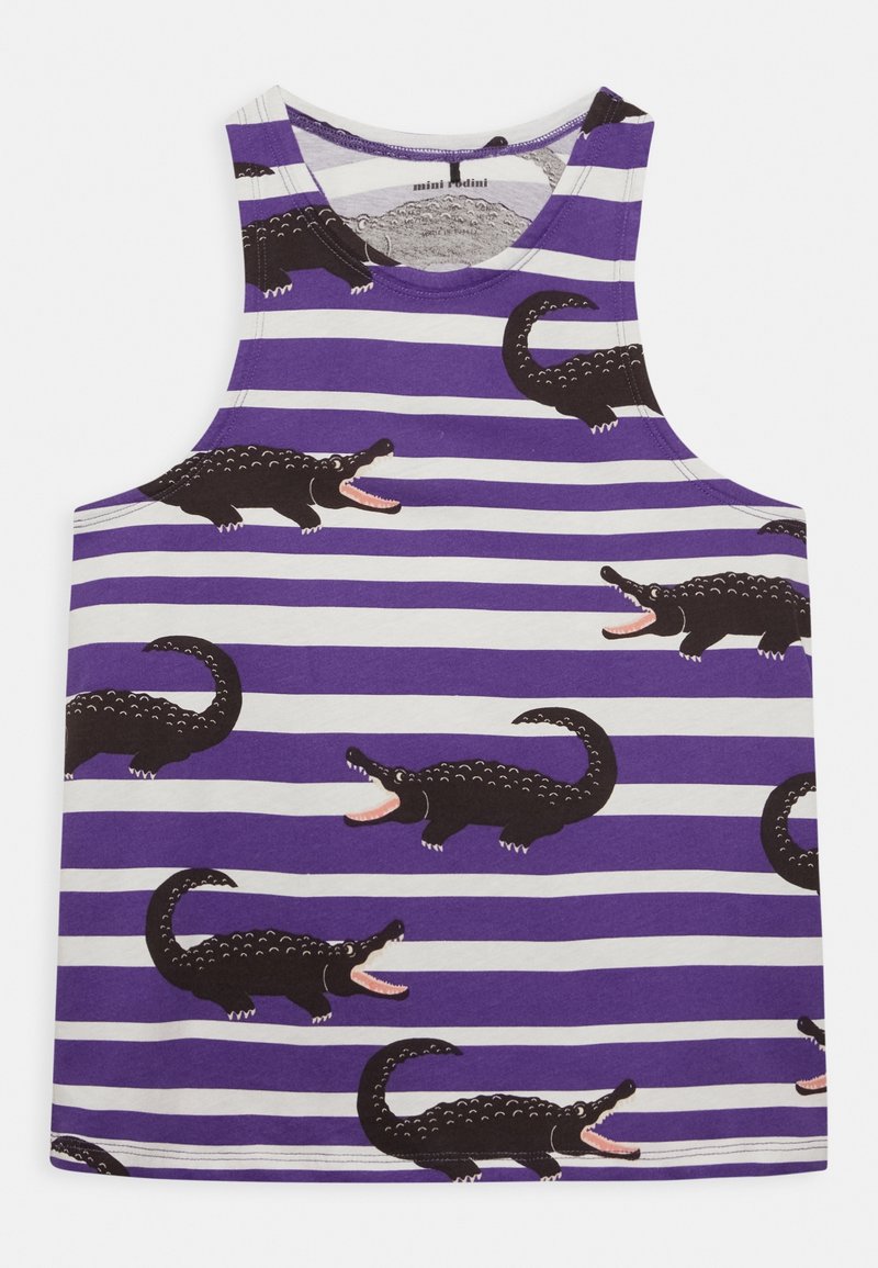 Mini Rodini CROCODILE TANK UNISEX - Linne - purple