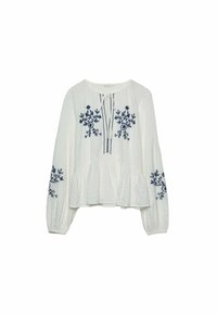 FLOWING EMBROIDERED - Pusero - white