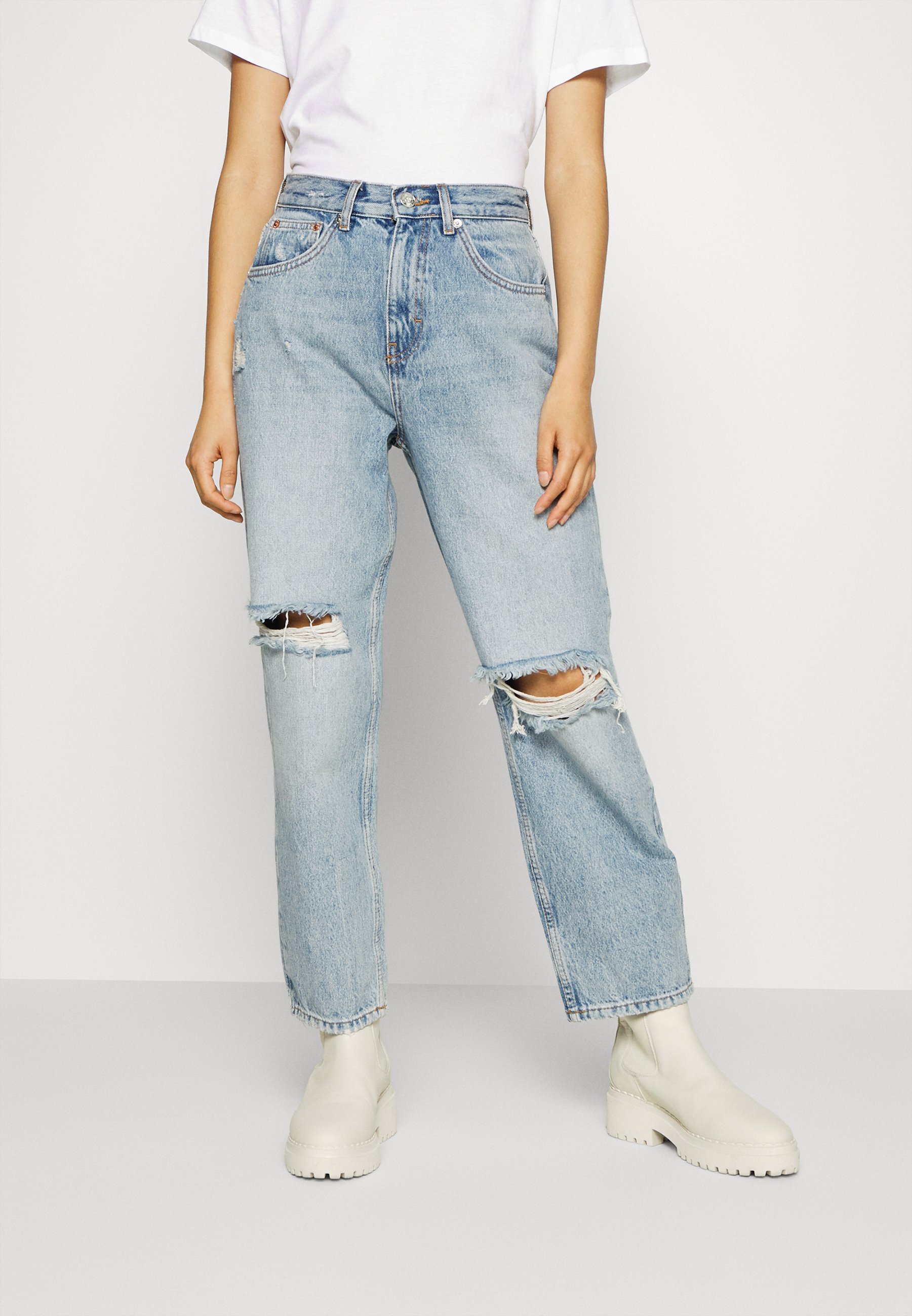 ONLY Petite ONLINC ROBYN LIFE - Straight leg jeans - light blue denim/light-blue  denim - Zalando.ie