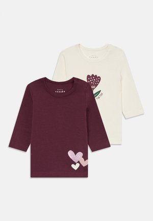 NBFVUBIE 2 PACK - T-shirt à manches longues - fig/cloud dancer