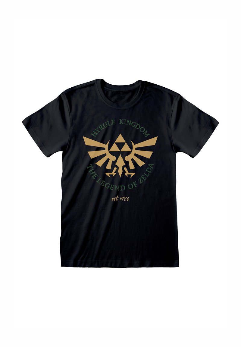 Henry Tiger NINTENDO LEGEND OF ZELDA HYRULE KINGDOM CREST - Camiseta estampada - black
