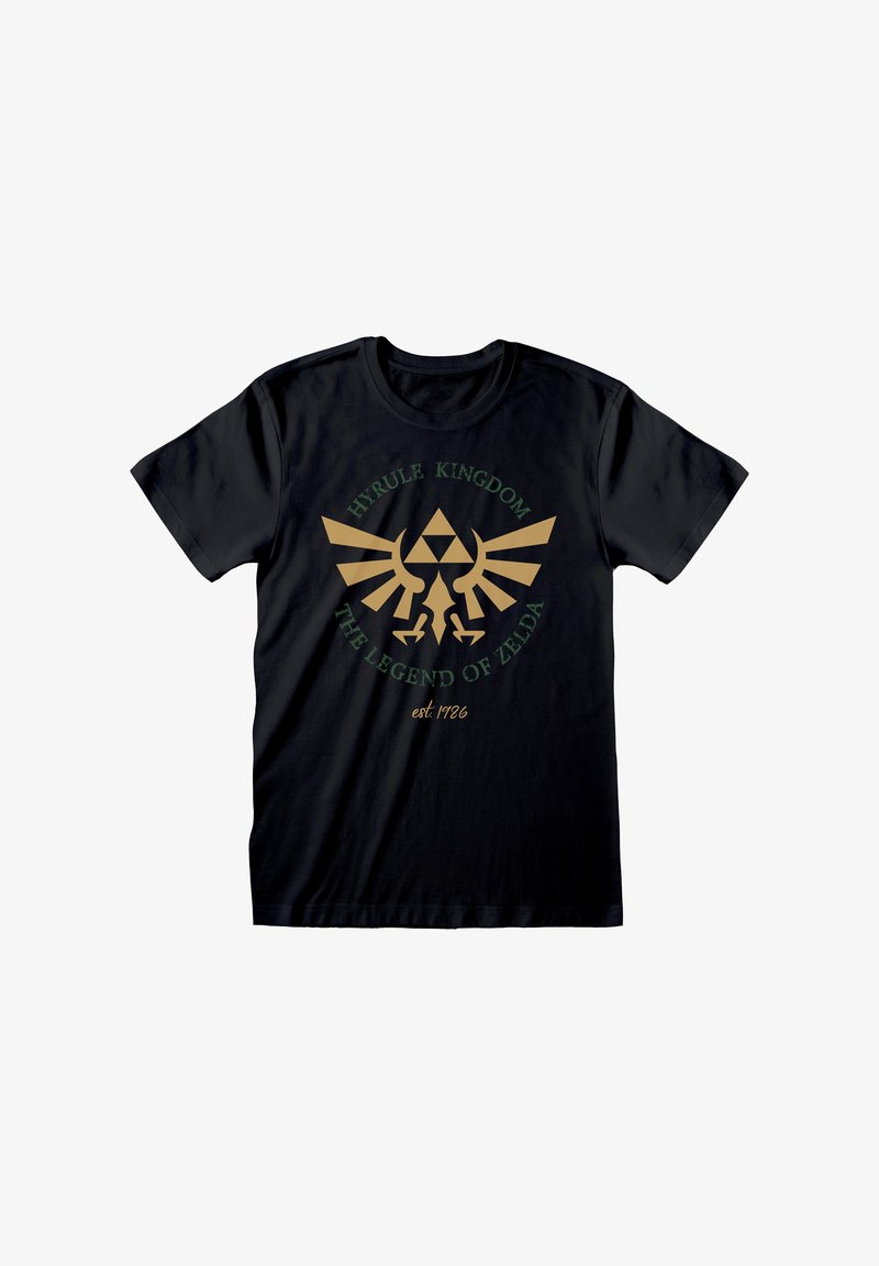 Henry Tiger NINTENDO LEGEND OF ZELDA HYRULE KINGDOM CREST - Camiseta estampada - black