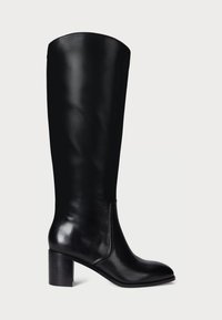 CHARLY BURNISHED LEATHER TALL BOOT - Vysoká obuv - black