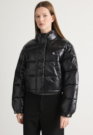 SHINE CROP PUFFER JACKET - Giacca invernale - black