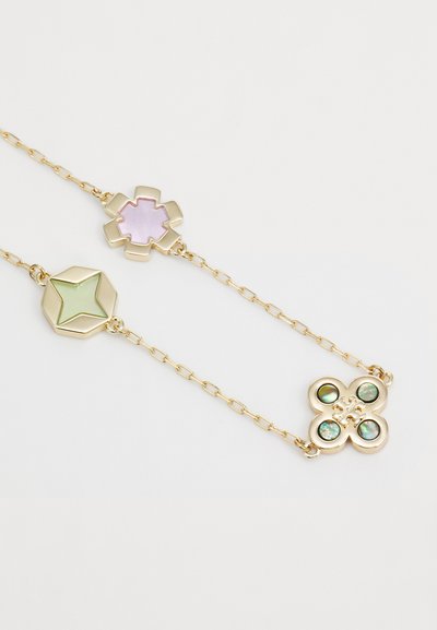 Tory Burch KIRA CLOVER BRACELET - Náramek - gold-coloured/green/pink
