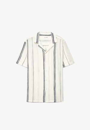 Terranova, CAMICIA MC RIGHE - Camicia - var bianco lana