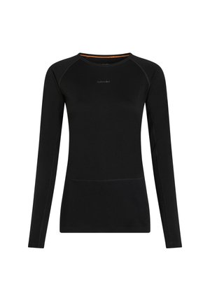 icebreaker, W MER 200 ZONEKNIT LS CREWE. - Camiseta de manga larga - black