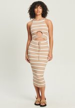 CALLI PETRAS - Vestido de tubo - nude and white stripe/nude - Zalando.es