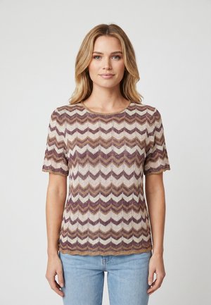 ONLY, 15369998 . - Camiseta estampada - marron
