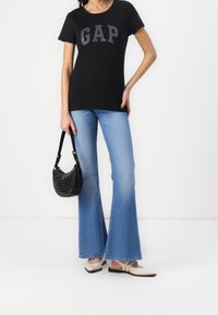GAP Camiseta estampada - black