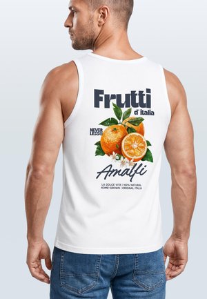 Neverless, TANKTOP HERREN MIT GRAFIK-PRINT - FRUTTI DI ITALIA - TRÄGERSHIRT - Top - weiß