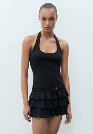 RUFFLED - Obleka iz džersija - black
