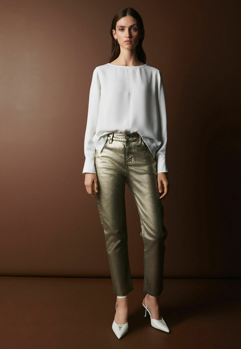 Next PREMIUM COATED Jean droit gold/doré ZALANDO.FR